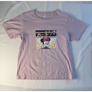 Uniqlo Disney Minnie Mouse Pink Manga Art T-shirt‎ - Women's Size Medium